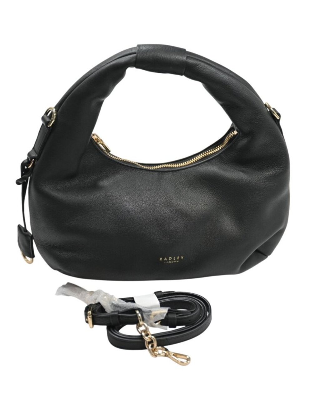 Radley Charles Street Small Leather Zip Top Grab Bag in Black